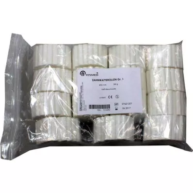 Rulli di cotone dentale misura 1 diametro 8 mm, 300 g