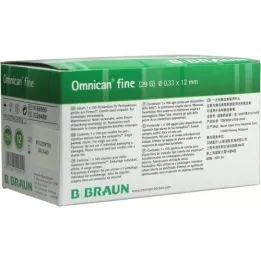 OMNICAN cannula fine Pen 0,33x12 mm, 100 pz