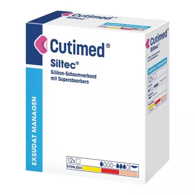Medicazione in schiuma Cutimed Siltec 10x20 cm delicatamente adesiva, 12 pezzi