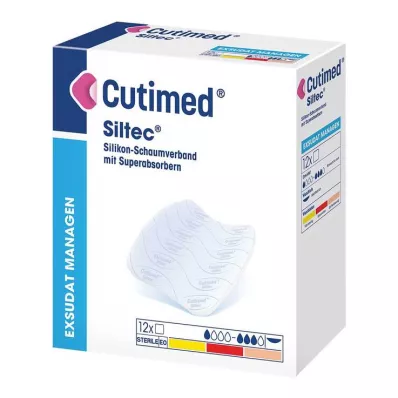 Medicazione in schiuma Cutimed Siltec 20x20 cm delicatamente adesiva, 6 pezzi Medicazione in schiuma Cutimed Siltec 20x20 cm delicatamente adesiva, 6 pezzi