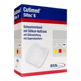 CUTIMED Siltec B Medicazione in schiuma 12,5x12,5 cm con adesivo, 12 pz