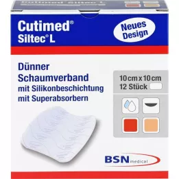 CUTIMED Siltec L Medicazione in schiuma 10x10 cm, 12 pz