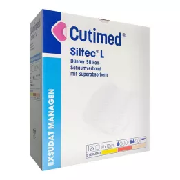 CUTIMED Siltec L Medicazione in schiuma 10x10 cm, 12 pz