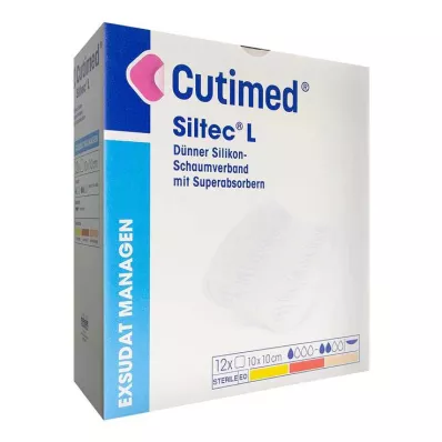 Medicazione in schiuma Cutimed Siltec L 10x10 cm dü.san.haf., 12 pz