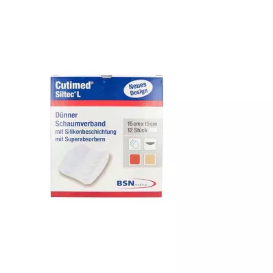 Medicazione in schiuma Cutimed Siltec L 15x15 cm dü.san.haf., 12 pz Medicazione in schiuma Cutimed Siltec L 15x15 cm dü.san.haf., 12 pz