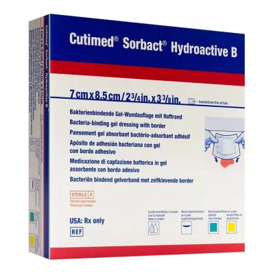 Cutimed Sorbact Hydroactive B Gel-V.7x8,5 cm adesivo, 12 pz