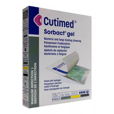 Cutimed Sorbact Gel Compresse 7,5x15 cm, 12 pz