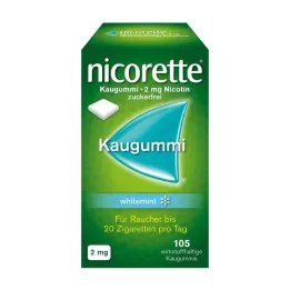 NICORETTE Gomma da masticare 2 mg alla menta bianca, 105 pz