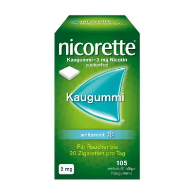 NICORETTE Gomma da masticare 2 mg alla menta bianca, 105 pz NICORETTE Gomma da masticare 2 mg alla menta bianca, 105 pz