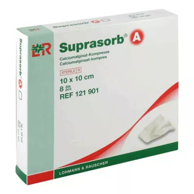 SUPRASORB Una compressa di alginato di calcio 10x10 cm, 8 pezzi