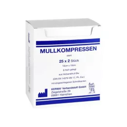 MULLKOMPRESSEN 10x10 cm sterile 8x BW, 25X2 pz