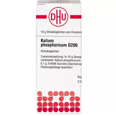 KALIUM PHOSPHORICUM D 200 globuli, 10 g