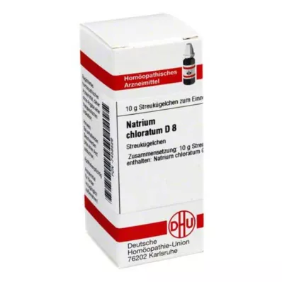 NATRIUM CHLORATUM D 8 globuli, 10 g