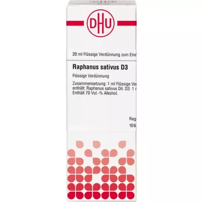 RAPHANUS SATIVUS D 3 Diluizione, 20 ml