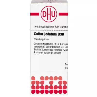 SULFUR JODATUM D 30 globuli, 10 g