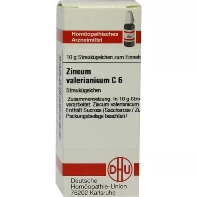 ZINCUM VALERIANICUM C 6 globuli, 10 g