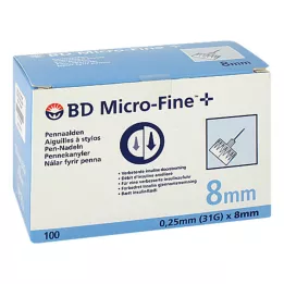 BD Microfine + aghi 8 mm 0,25x8 mm, 100 pz
