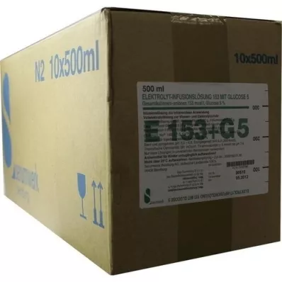 ELEKTROLYT Inf.-Lsg. 153 w.Glucosio 5, 10X500 ml