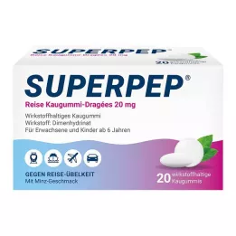 SUPERPEP Gomma da masticare da viaggio 20 mg, 20 pz