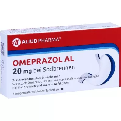 OMEPRAZOL AL 20 mg b.Sodbr.compresse di succo gastrico, 7 pz