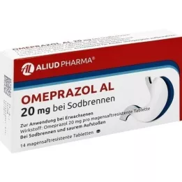 OMEPRAZOL AL 20 mg b.Sodbr.compresse di succo gastrico, 14 pz