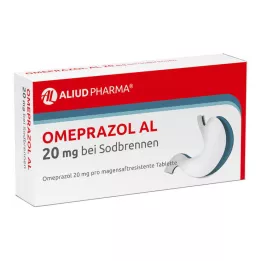 OMEPRAZOL AL 20 mg b.Sodbr.compresse di succo gastrico, 14 pz