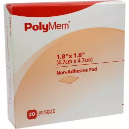 POLYMEM Tampone per ferite n.adesivo 5x5 cm, 20 pz