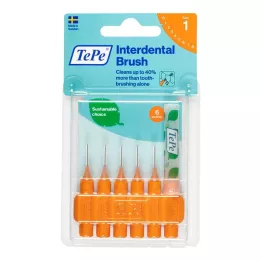 TEPE Scovolino interdentale originale 0,45 mm ISO 1 arancio, 6 pz