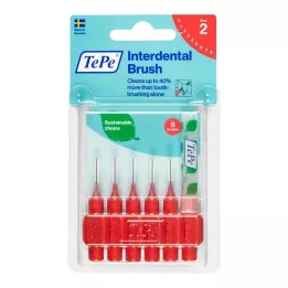 TEPE Scovolino interdentale Original 0,5 mm ISO 2 rosso, 6 pz