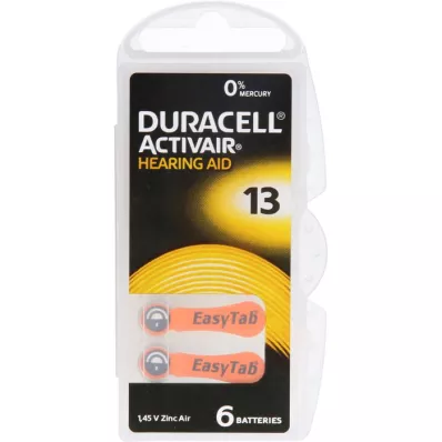 BATTERIEN f.apparecchi acustici Duracell 13, 6 pz