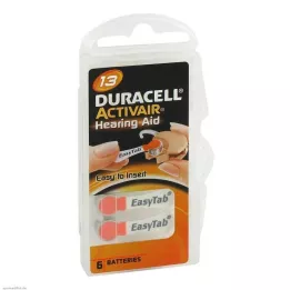 Batterie per apparecchi acustici Duracell 13, 6 pz