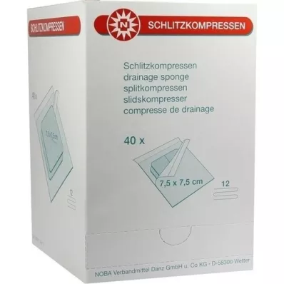 SCHLITZKOMPRESSEN 7,5x7,5 cm sterile 12x, 40X2 St