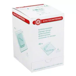 SCHLITZKOMPRESSEN 7,5x7,5 cm sterile 12x, 40X2 St