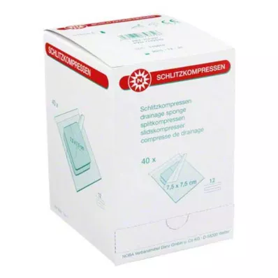 SCHLITZKOMPRESSEN 7,5x7,5 cm sterile 12x, 40X2 St