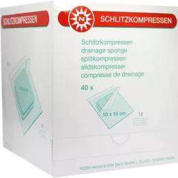 SCHLITZKOMPRESSEN 10x10 cm sterile 12x, 40X2 St