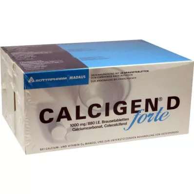 Calcigen D forte 1000 mg / 880 UI compresse effervescenti, 120 pz
