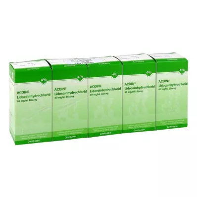Acoin Lidocaina cloridrato 40 mg/ml soluzione, 5X50 ml