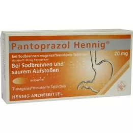 PANTOPRAZOL Hennig b.Sodbrennen 20 mg msr.Tabl., 7 pz