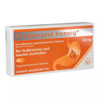 Pantoprazolo Hennig b.Bruciore di stomaco 20 mg compresse gastroresistenti, 7 pz Pantoprazolo Hennig b.Bruciore di stomaco 20 mg compresse gastroresistenti, 7 pz