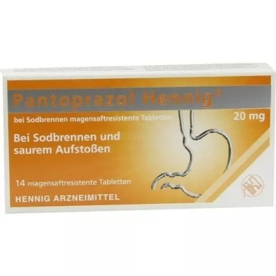 PANTOPRAZOL Hennig b.Sodbrennen 20 mg msr.Tabl., 14 pz