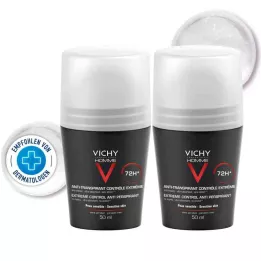 VICHY HOMME Deo Roll-on Antitraspirante 72h DP, 2X50 ml