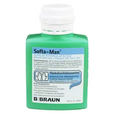 SOFTA MAN Flacone smock per la disinfezione delle mani, 100 ml