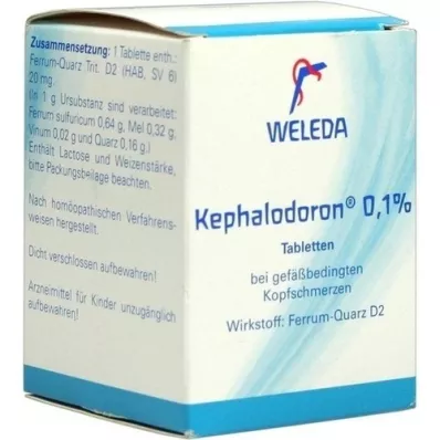 KEPHALODORON 0,1% compresse, 250 pz