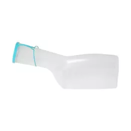 URINFLASCHE f.men in plastica con coperchio, 1 pz