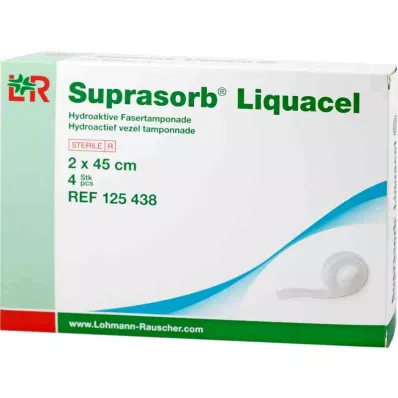 Suprasorb Liquacel Hydroact.fibra connettore 2x45 cm (4 pz) Suprasorb Liquacel Hydroact.fibra connettore 2x45 cm (4 pz)