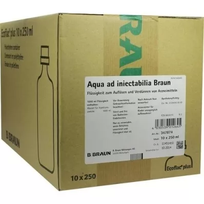 AQUA AD injectabilia Ecoflac Plus Soluzione per infusione, 10X250 ml