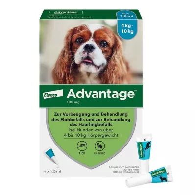 Advantage 100 per cani da 4-10 kg, 4 pezzi