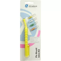 PIC BRUSH Kit introduttivo giallo 1 manico+4 pennelli, 1 p