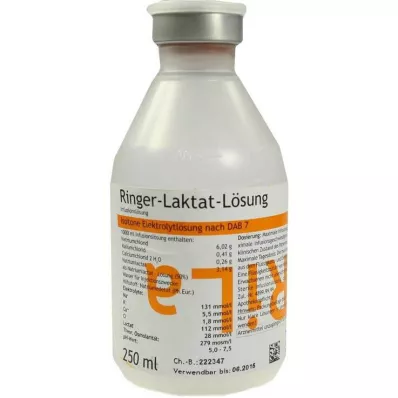 RINGER LAKTAT Soluzione di plastica, 250 ml