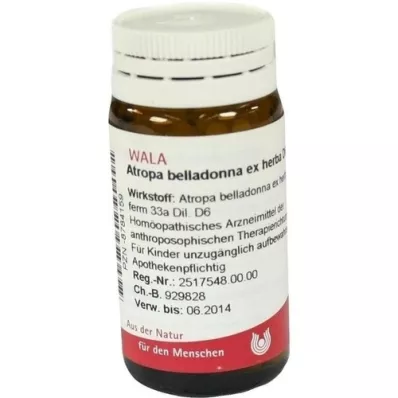 ATROPA belladonna ex Herba D 6 globuli, 20 g